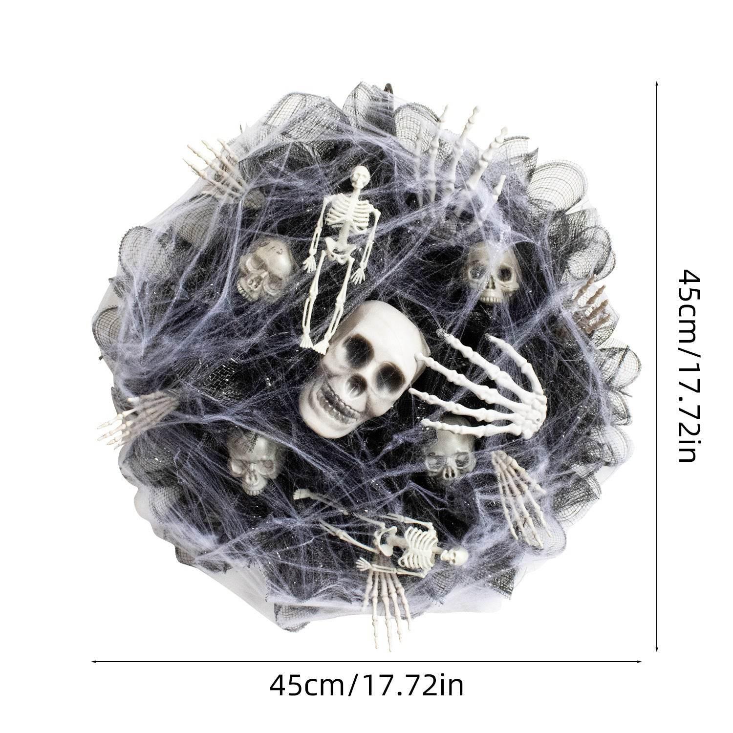 ZA-Zola Black Skull Mesh Garland Halloween Decor - ZA-Zola