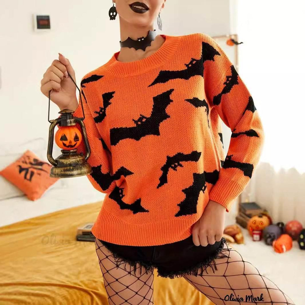 ZA-Zola Women’s Halloween Jacquard Knit Sweater - ZA-Zola