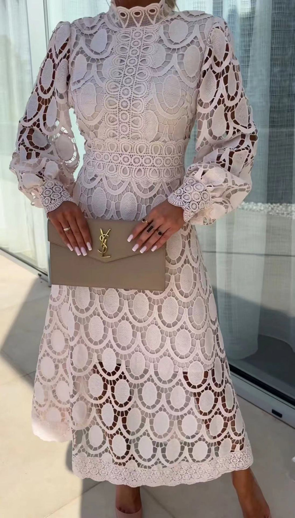 Women’s Fashion Long Patchwork Dress Elegant Solid Color Maxi Dress