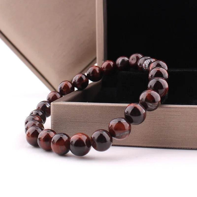 Red Tiger Eye Vintage Bracelet - Anti-Fatigue 8mm - ZA-Zola