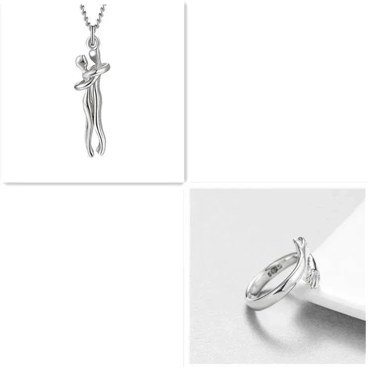 Love Necklace – Hug Clavicle Chain for Couples - ZA-Zola