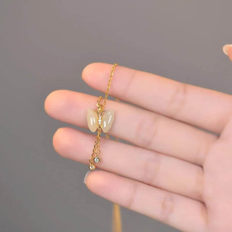 Shop Butterfly Tassel Necklace – S925 Sterling Silver - ZA-Zola