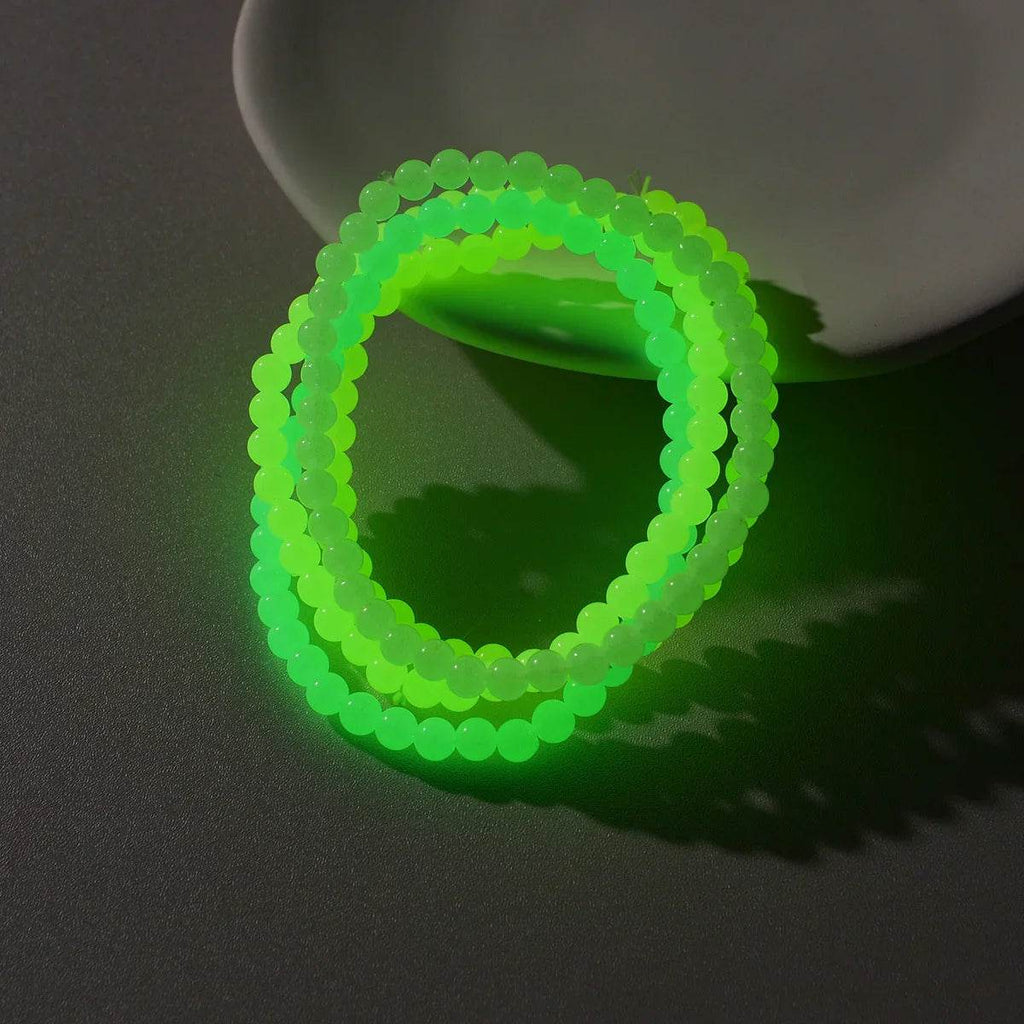 4-Piece Luminous Beaded Anklet Set – Colorful & Stylish - ZA-Zola