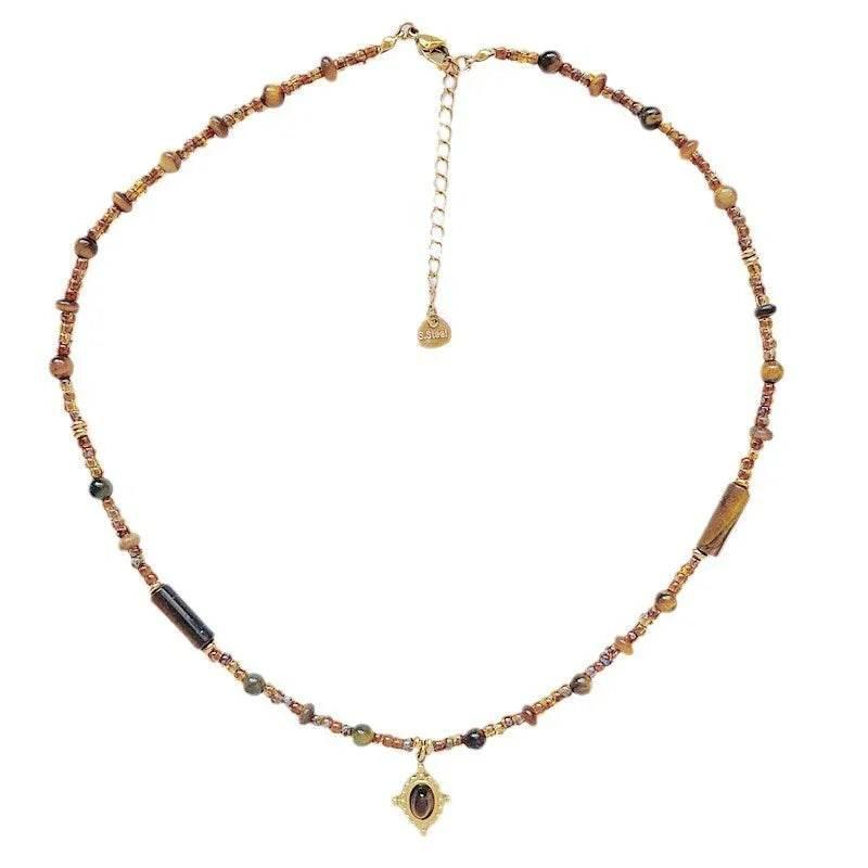 Maillard Color Pendant Necklace – Fall Winter Style - ZA-Zola