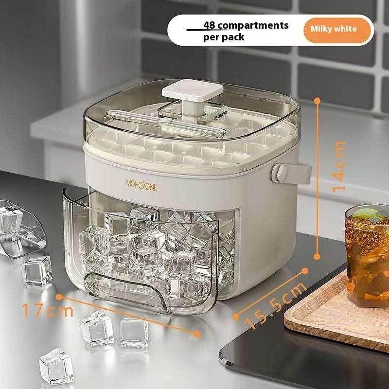 Portable 48-Grid Ice Tray & Bucket – 2L Capacity - ZA-Zola