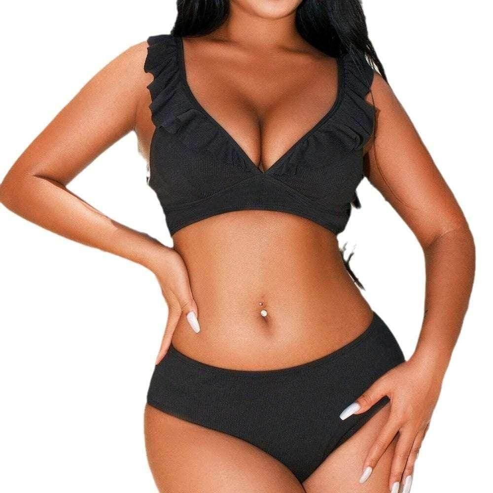 Retro Striped Bikini Set – Vacation Swimwear - ZA-Zola