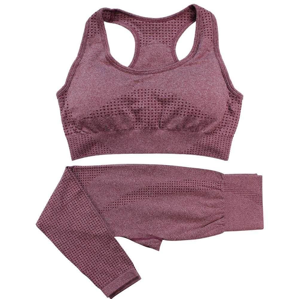 Seamless 2PCS Yoga Set - High Waist & Crop Top - ZA-Zola