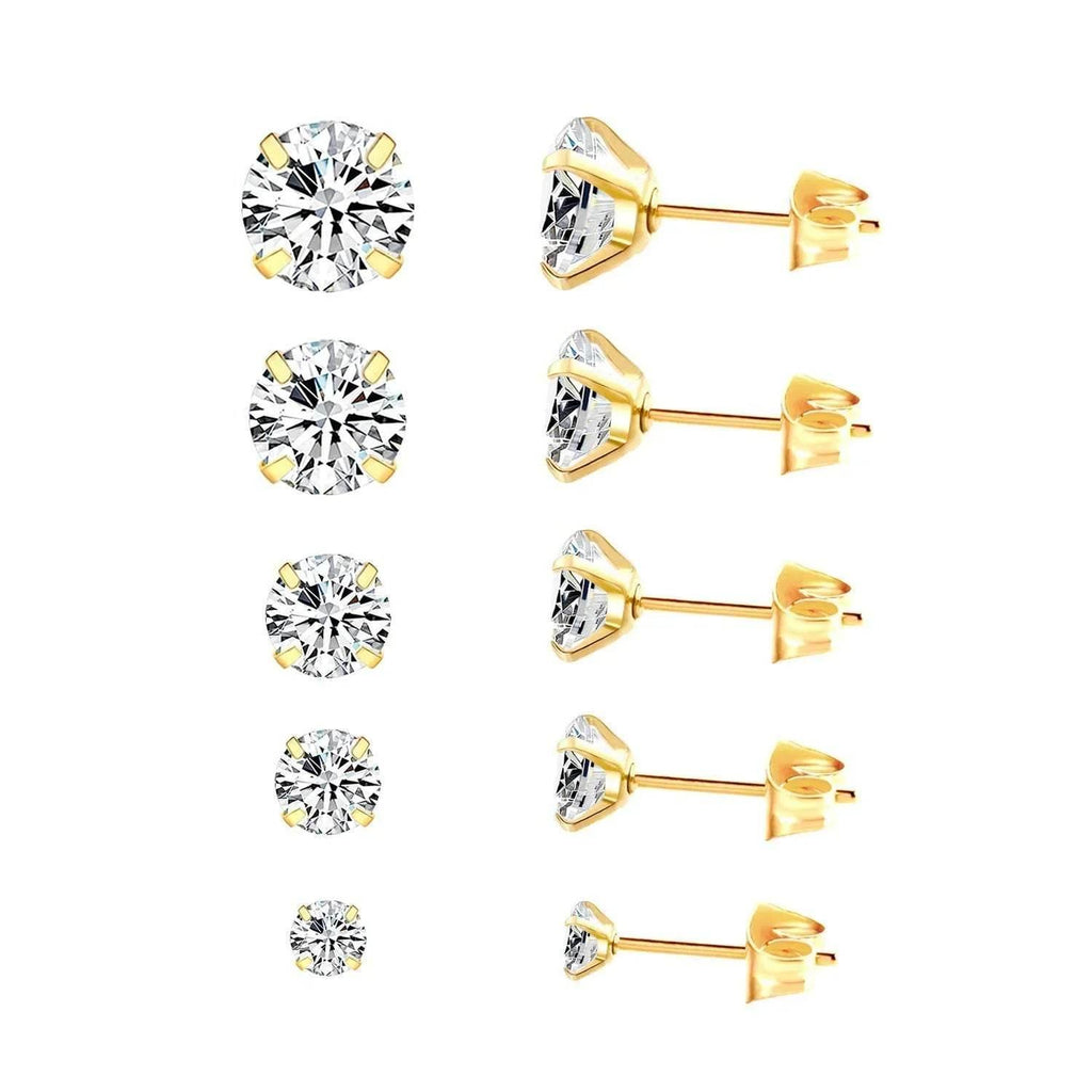 White Diamond Stud Earrings for Everyday Elegance - ZA-Zola