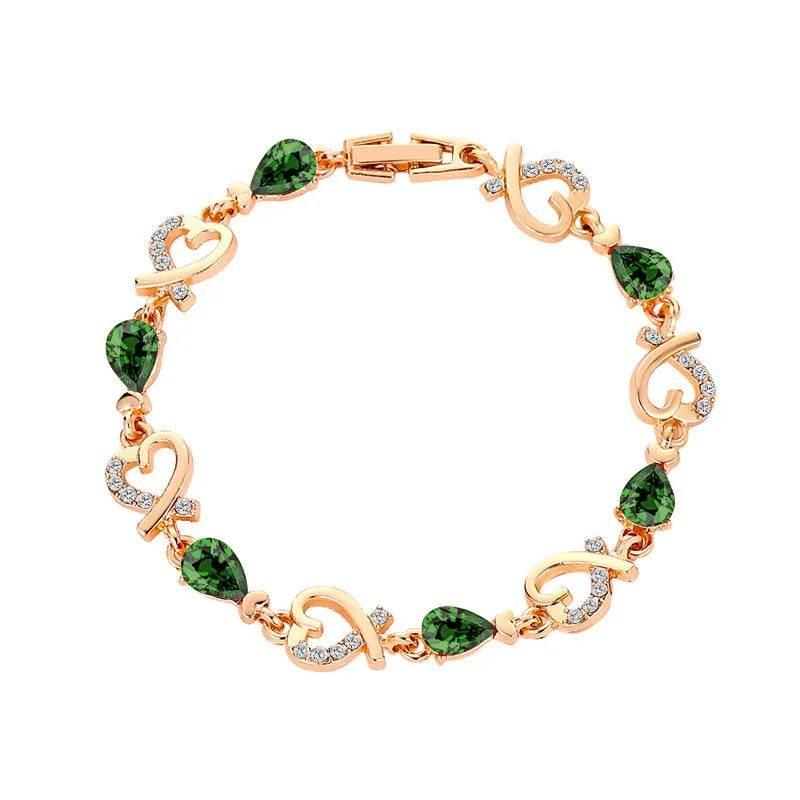Hollow Heart Rhinestone Bracelet | Valentine's Day Gift - ZA-Zola
