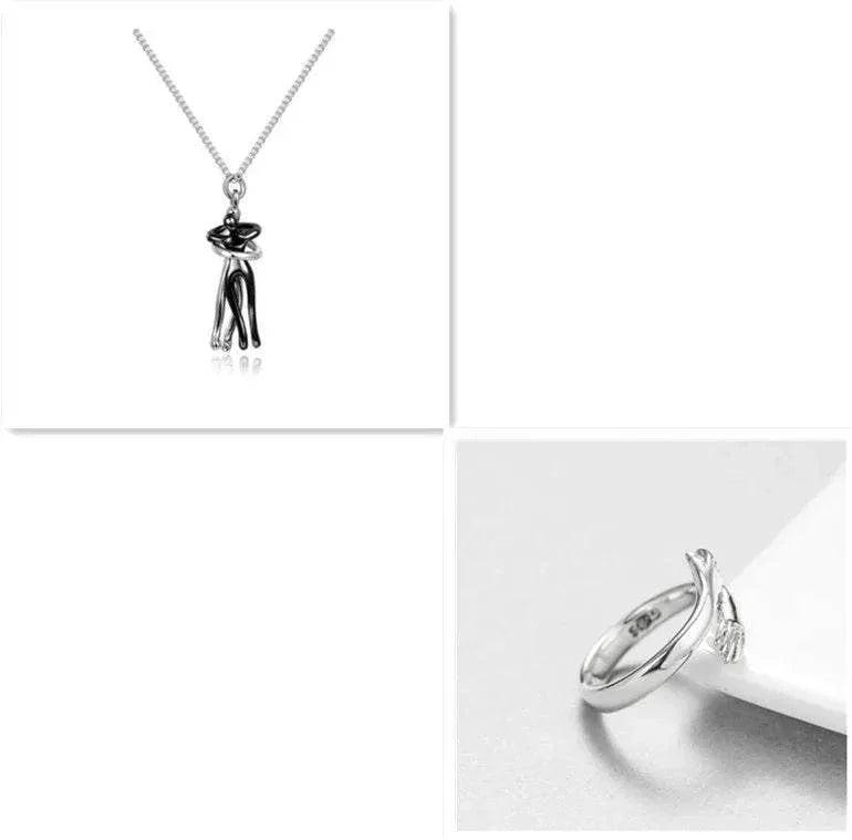 Love Necklace – Hug Clavicle Chain for Couples - ZA-Zola