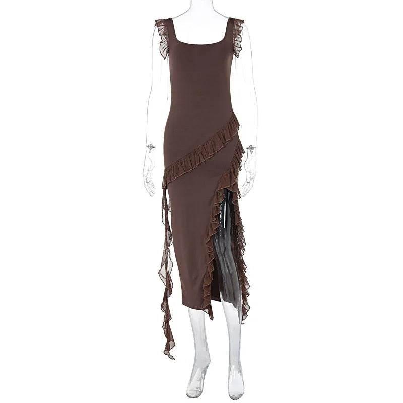 Summer Stringy Selvedge Stitching Dress - Trendy Fashion - ZA-Zola
