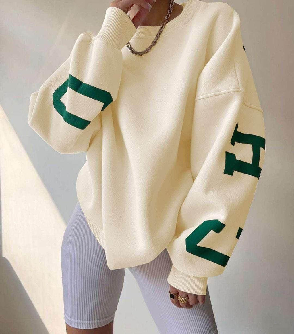 Buy Women's Casual Print Sweater – Stay Cozy & Stylish! - ZA-Zola