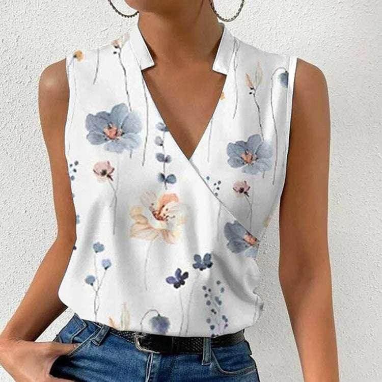 Boho Digital Print Bamboo Linen Pullover Top - ZA-Zola