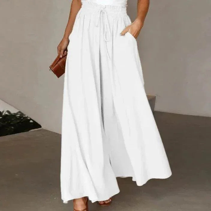 Floral Wide-Leg Beach Pants – Summer Vibes Only - ZA-Zola
