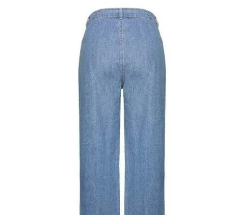 Nostalgic High Waist Slim Fit Denim for Women - ZA-Zola