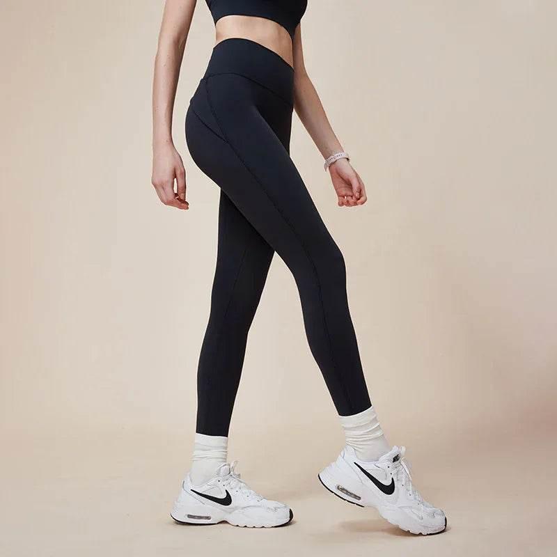 Cross Hip Lifting High Waist Yoga Pants – Waist-Slimming Design - ZA-Zola