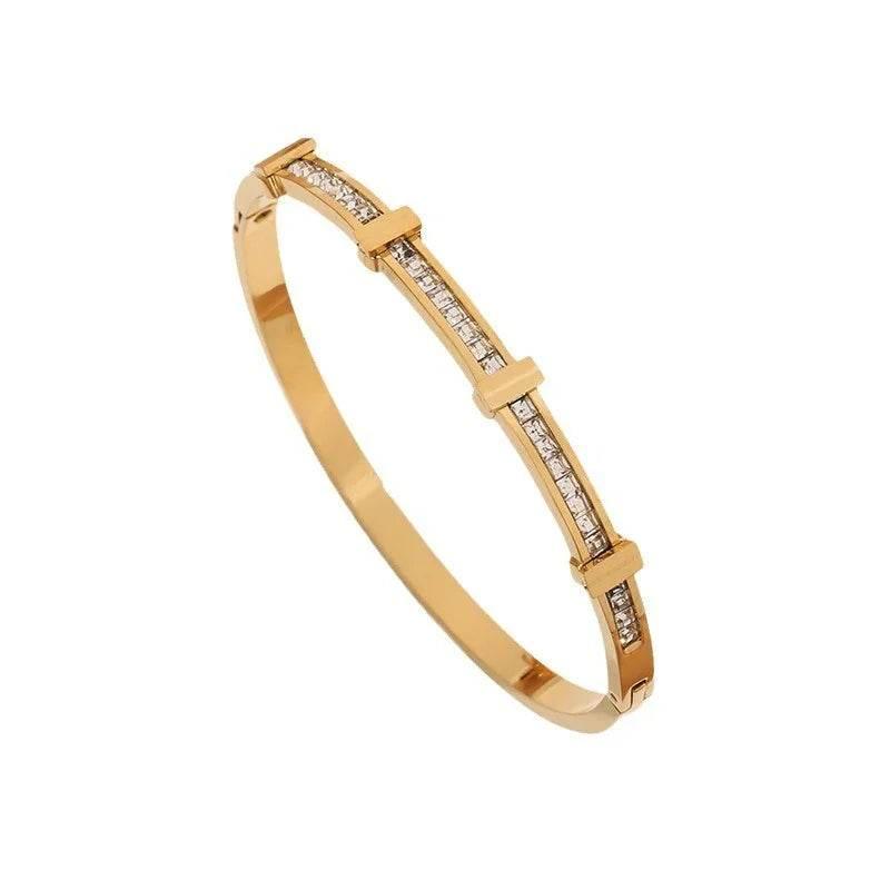 Shop Zircon Double Layer Open Bracelet - Buy Now! - ZA-Zola