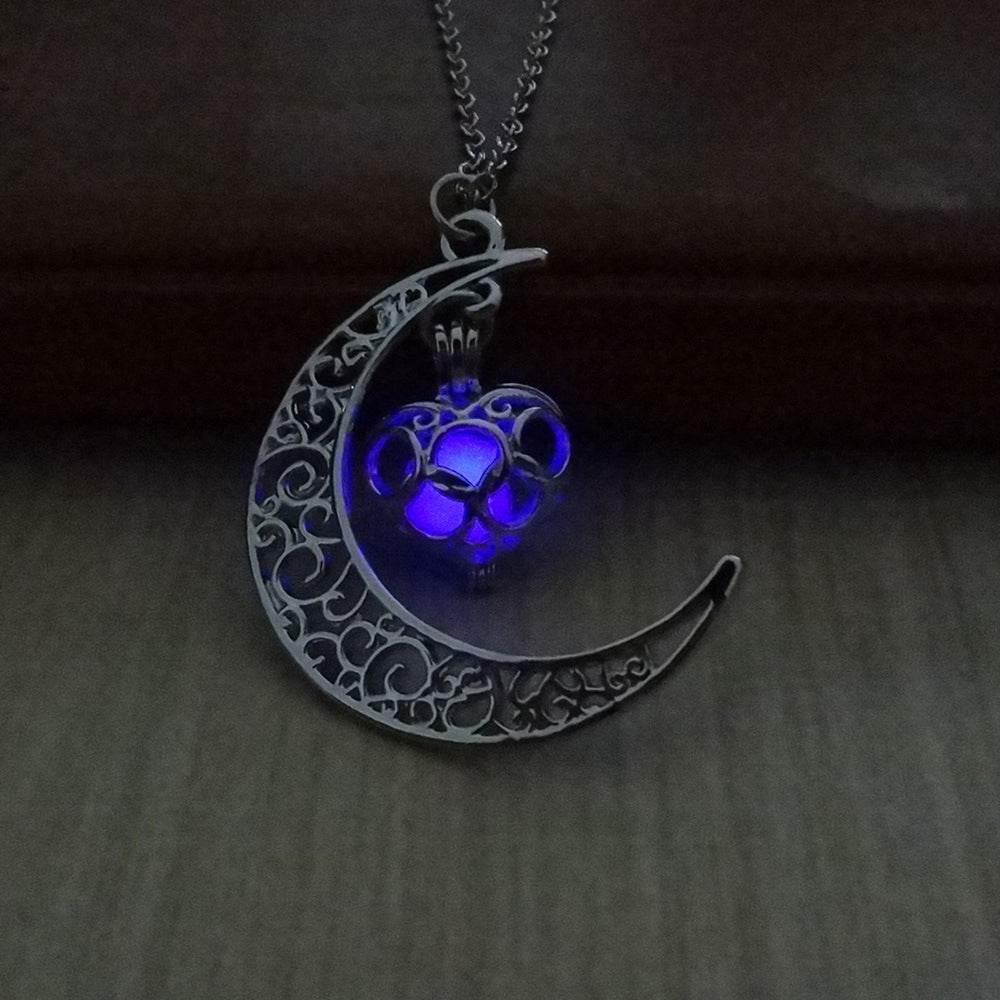 ZA-Zola Silver Glowing Pendant Necklace – Luminous Elegance UK - ZA-Zola
