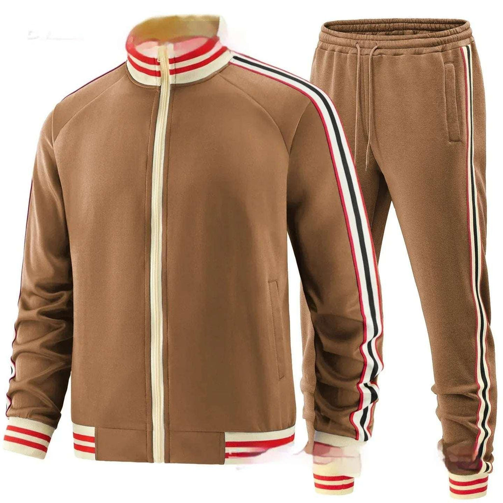 Men’s Casual Sports Suit – Fleece Lined Two-Piece Set - ZA-Zola