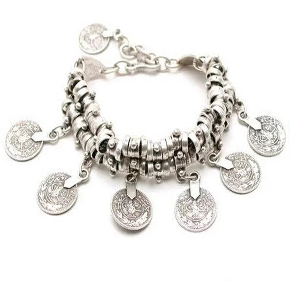 Gold/Silver Coin Anklet Bracelet – Dual Wear - ZA-Zola