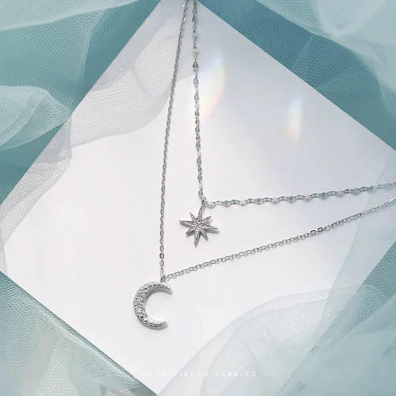 Shop Astral Moon Double Necklace – Elegant Star Design - ZA-Zola