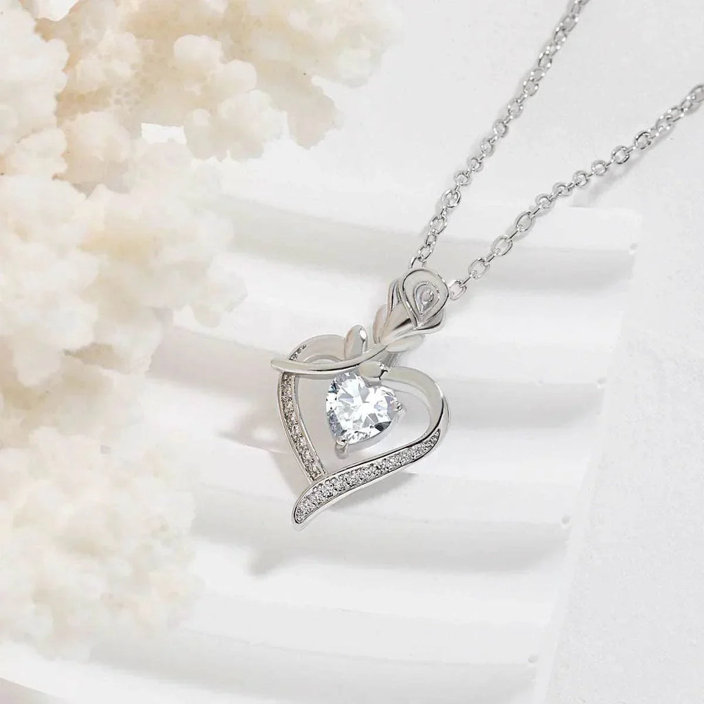 Shop Rose Heart Necklace – Timeless Love Gift! - ZA-Zola