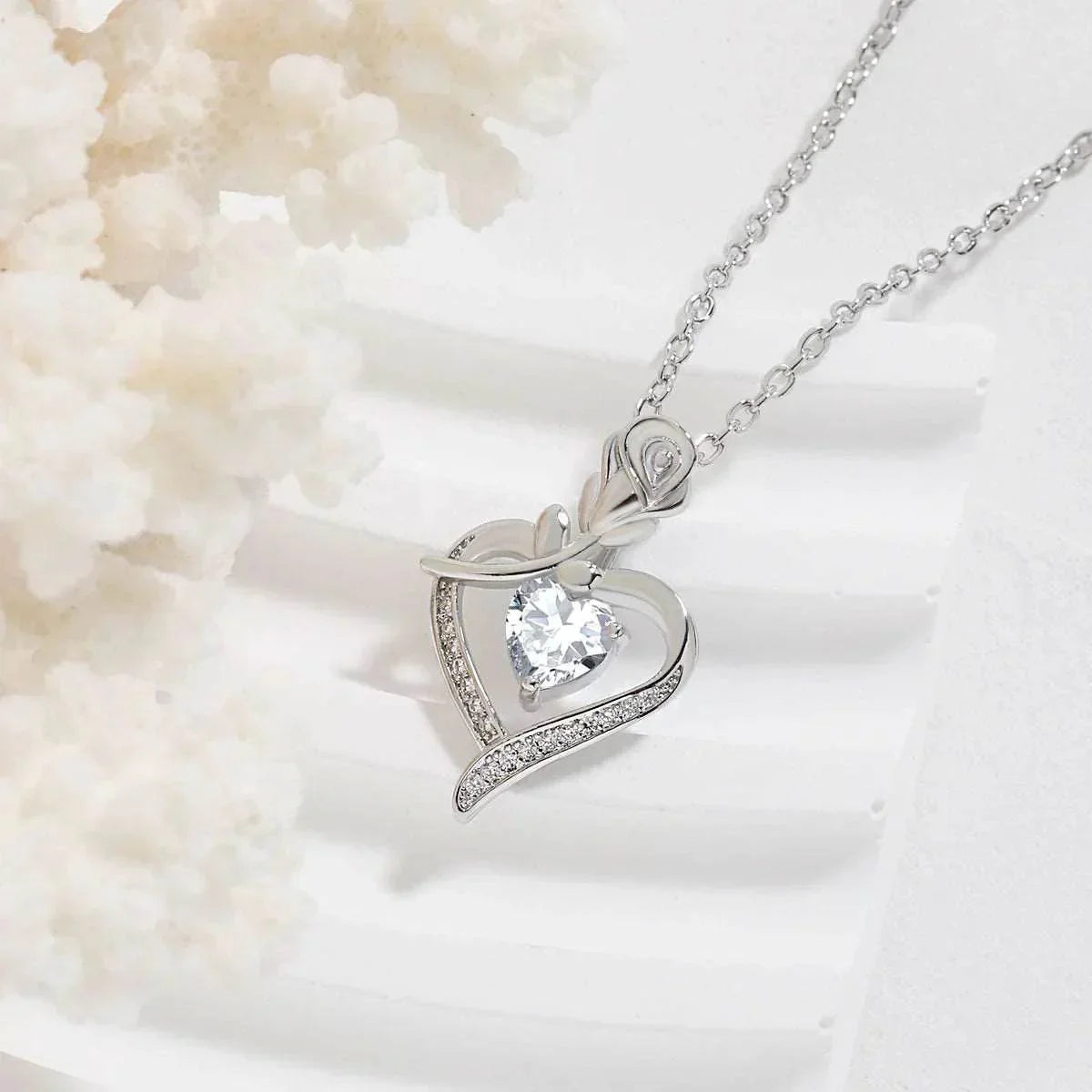 Shop Rose Heart Necklace – Timeless Love Gift! - ZA-Zola