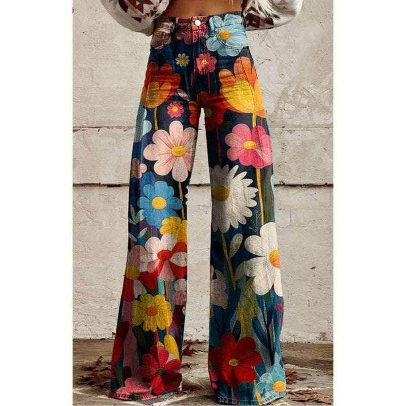 Printed Flared Pants – Street-Ready & Bold Vibe - ZA-Zola
