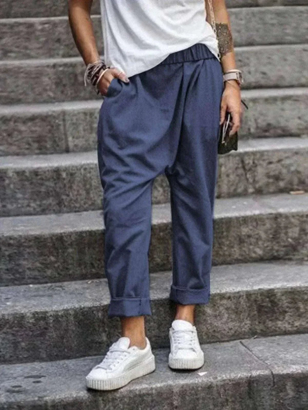 Women’s Streetwear Harem Pants with Pockets - ZA-Zola