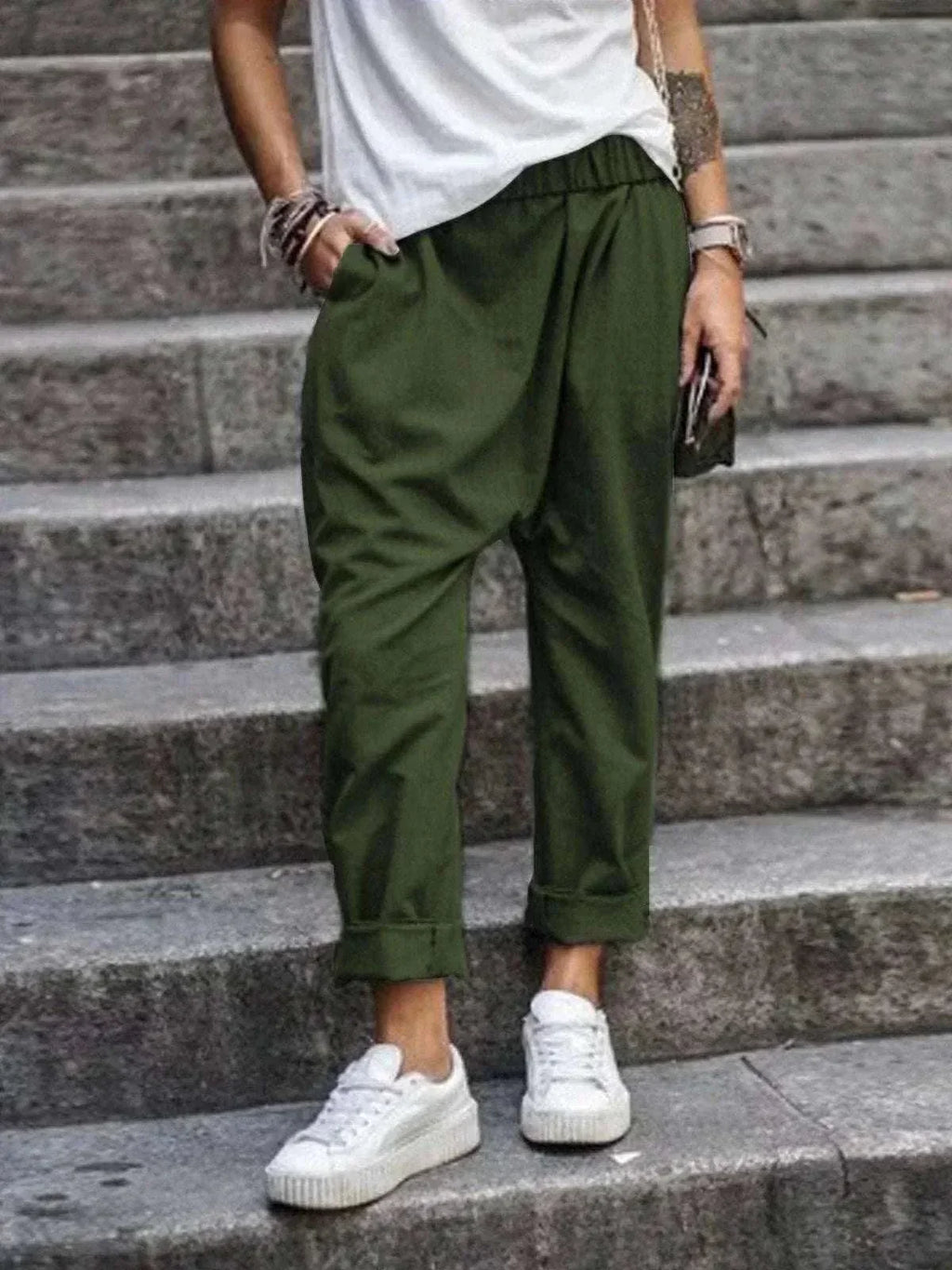 Women’s Streetwear Harem Pants with Pockets - ZA-Zola