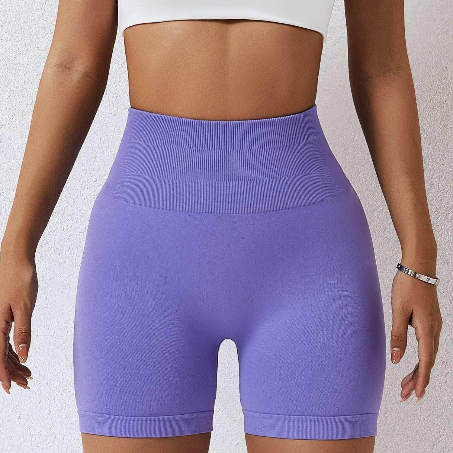 Seamless Yoga Shorts with High Hips & Waist - Comfortable & Stylish - ZA-Zola