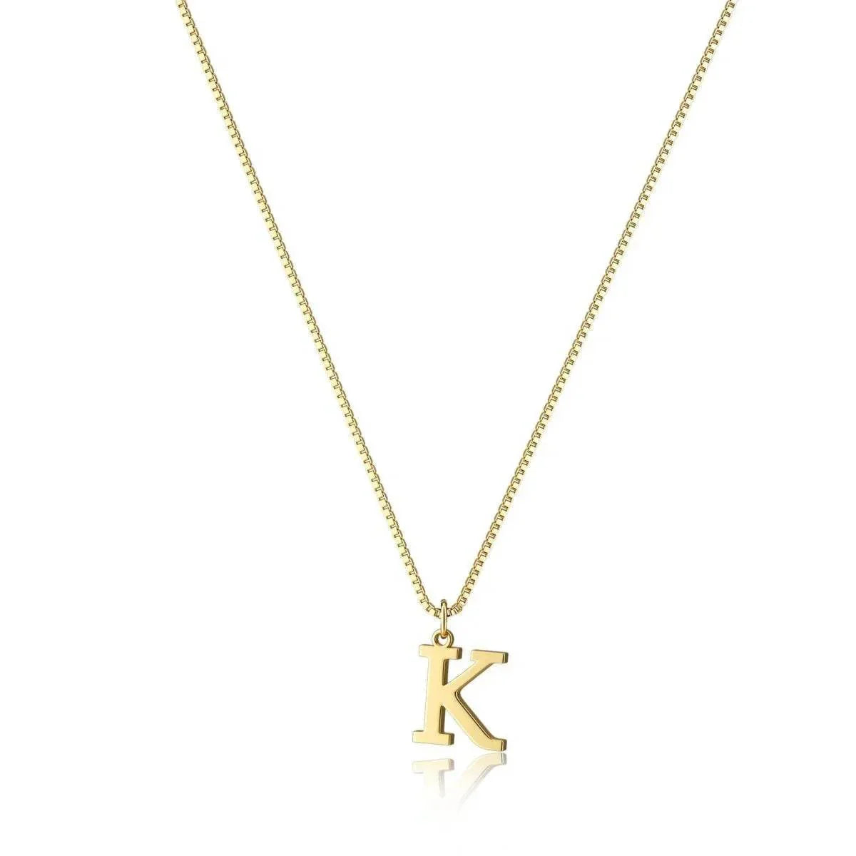 Gold Letter Pendant Necklace – Personalized Charm - ZA-Zola