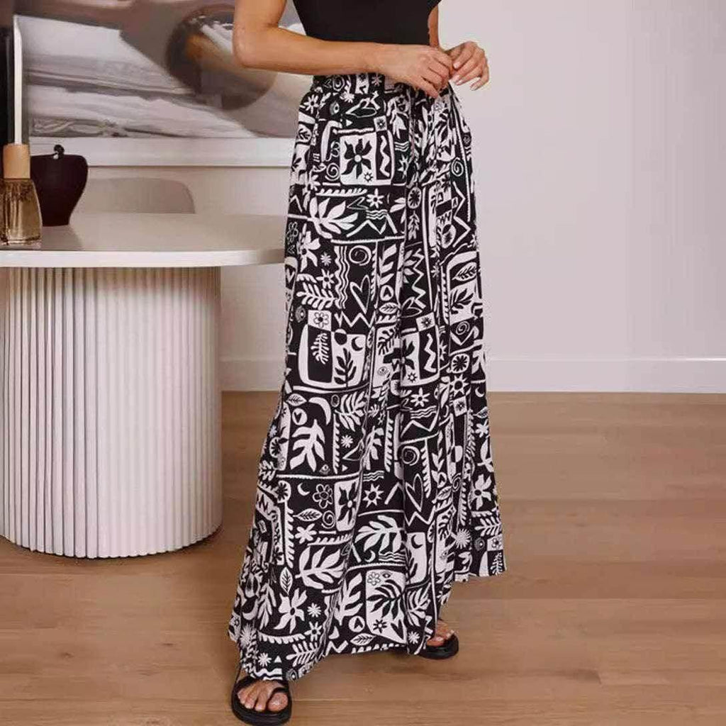 Floral Wide-Leg Beach Pants – Summer Vibes Only - ZA-Zola
