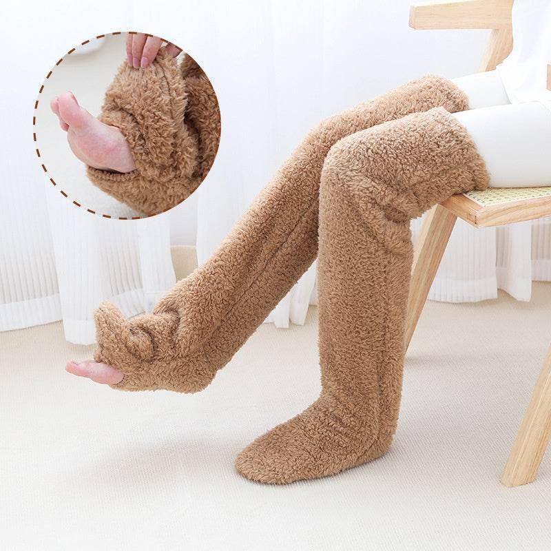 Comfort Over Knee High Fuzzy Socks – Warm Winter Stockings - ZA-Zola