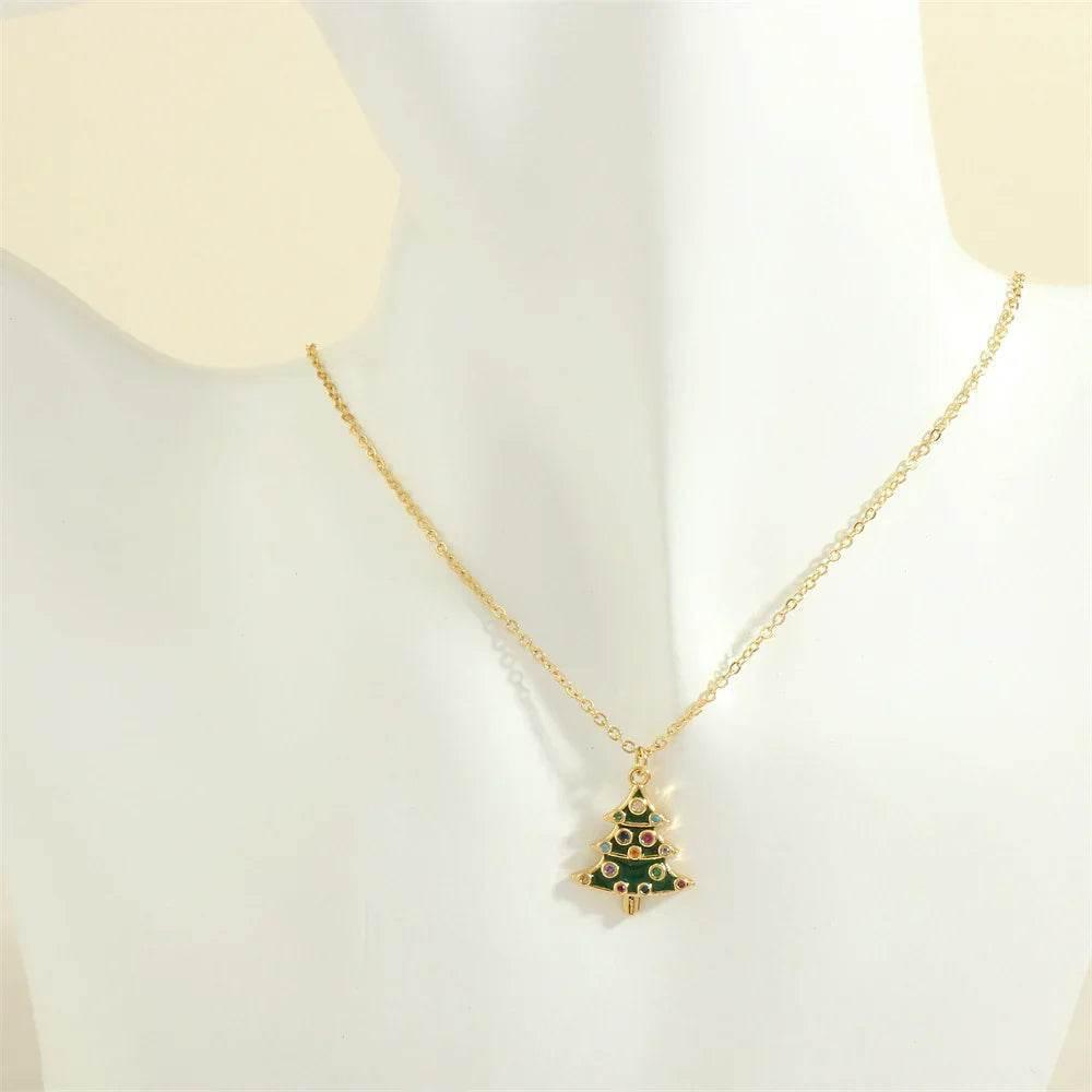 Festive Christmas Tree & Santa Necklace – Shop Now - ZA-Zola