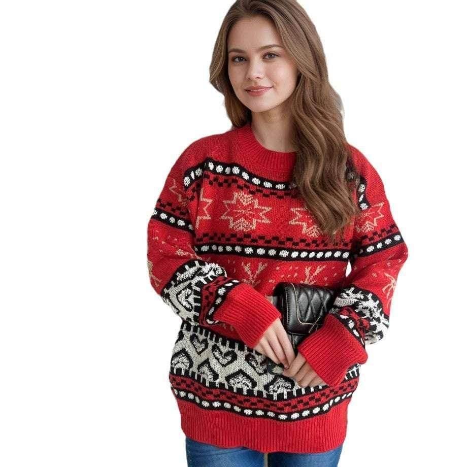 Christmas Red Deer Sweater – Festive Holiday Knit! - ZA-Zola