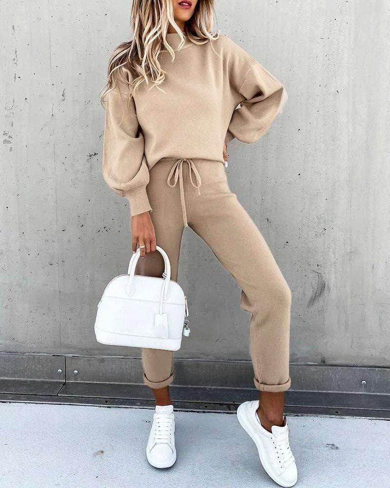 Simple Solid Color Hooded Suit – Shop Now! - ZA-Zola