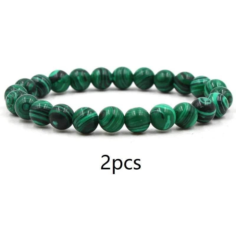 Classic Matte Malachite Bracelet for Men & Women - ZA-Zola