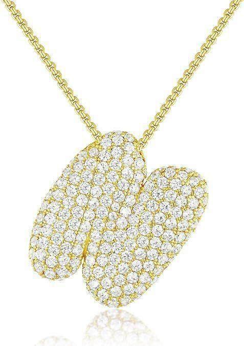 Zircon Balloon Letter Pendant Necklace for Women - ZA-Zola
