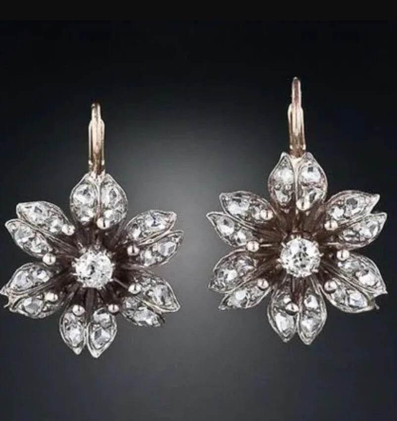 Geometric Round Zircon-Like Wedding Earrings - ZA-Zola