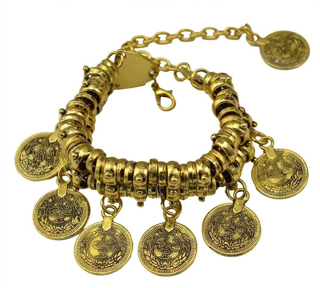 Gold/Silver Coin Anklet Bracelet – Dual Wear - ZA-Zola
