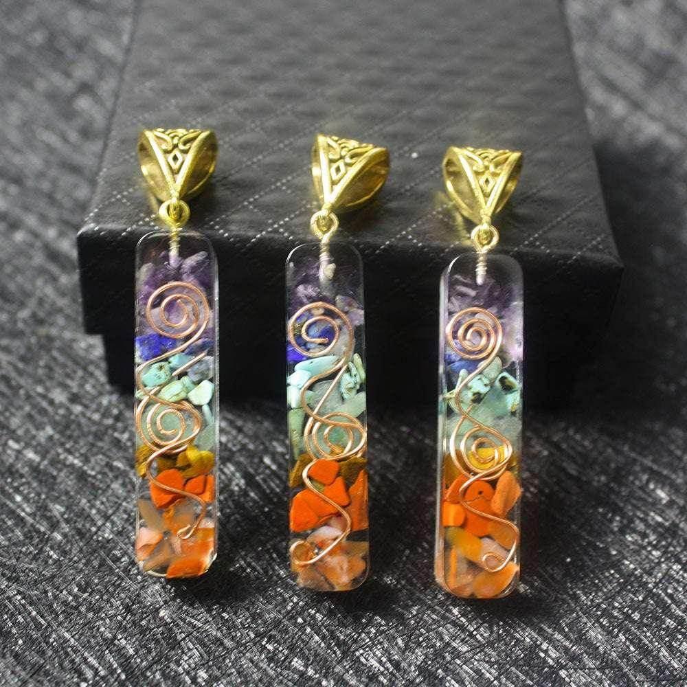 Gravel Seven Chakra Spirit Pendant Necklace - ZA-Zola