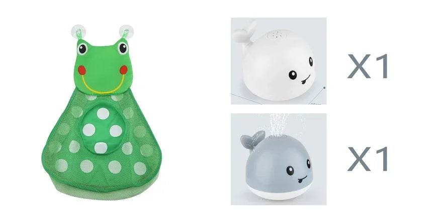 Electric Whale Bath Toy with Light & Water Spray - ZA-Zola