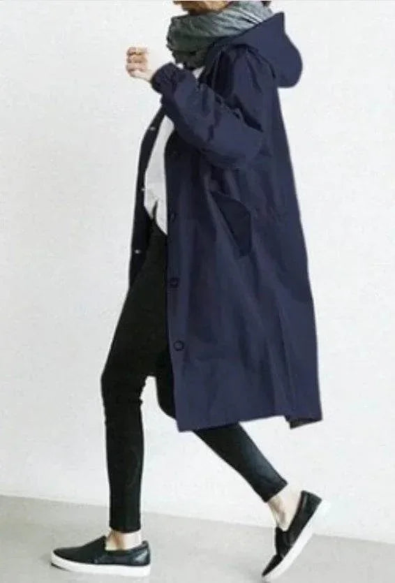 Casual Women's Windbreaker – Mid-Length Long Sleeve Jacket - ZA-Zola