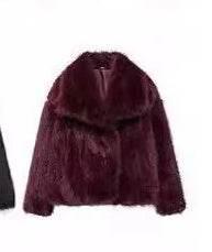 Winter Plush Coat for Women | Fluffy Warm Lapel Jacket - ZA-Zola