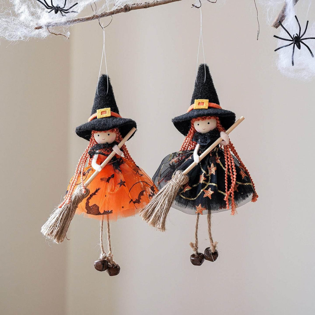 ZA-Zola Halloween Mesh Broom Girl Angel Pendant - ZA-Zola