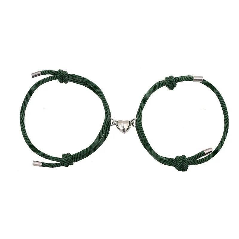 Magnetic Nylon Love Bracelet Pair – Adjustable Fit - ZA-Zola