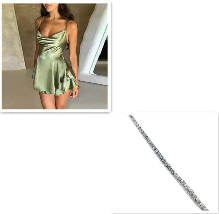 Sexy Suspender Skirt for Women - A-Line Backless Dress - ZA-Zola