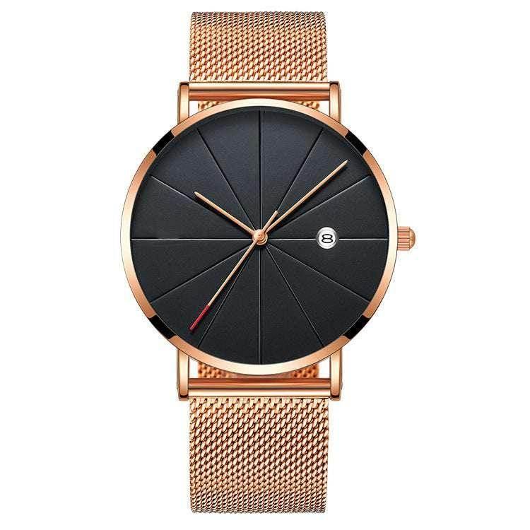 Men’s Simple Waterproof Quartz Watch with Calendar - ZA-Zola