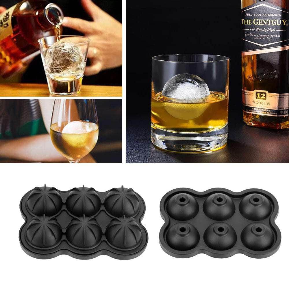 Large Silicone Ice Ball Tray – 6 Cell Sphere Mold - ZA-Zola